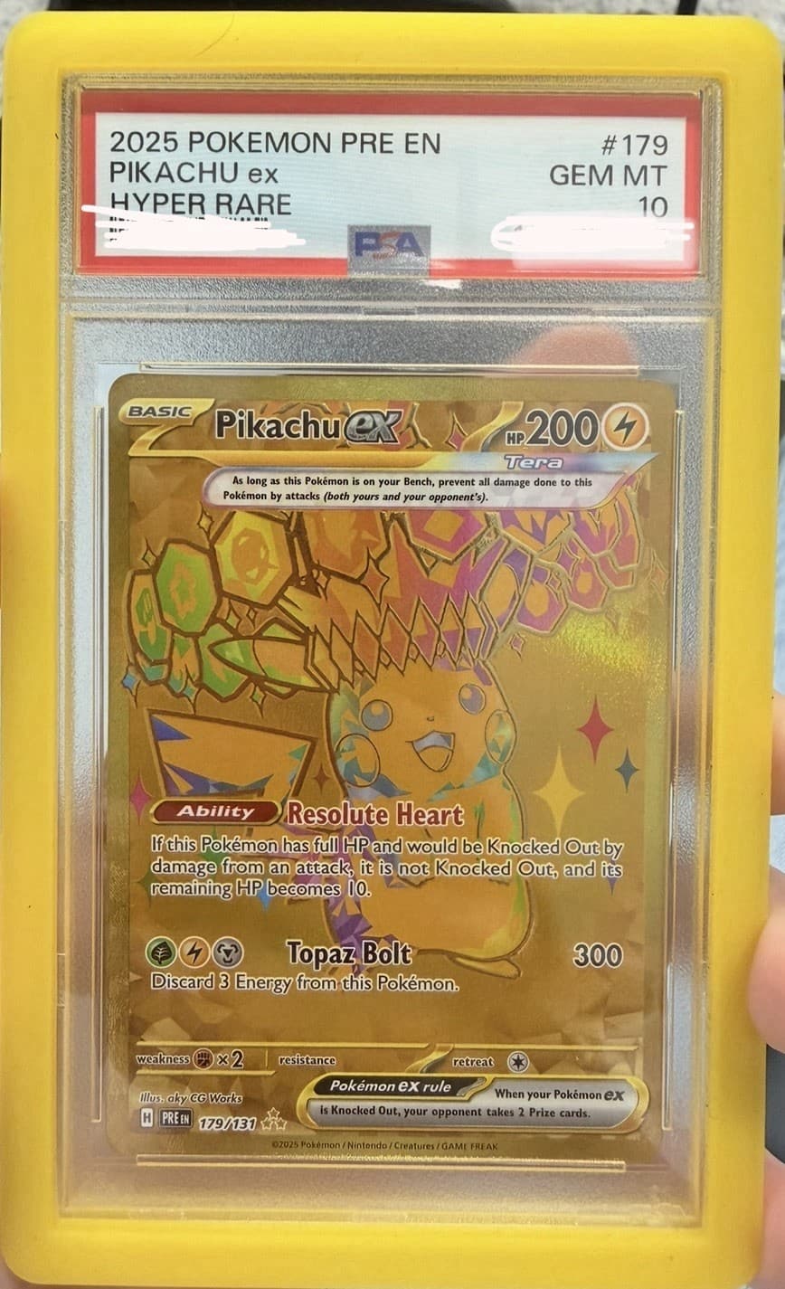 Psa 10 Pikachu Ex 179/131 Hyper Rare Prismatic Evolutions Pokemon 😍