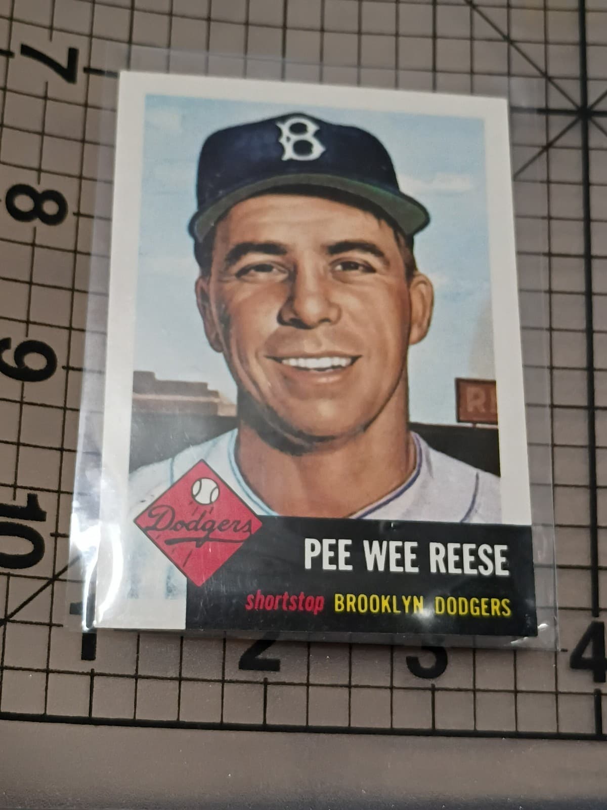 1953 TOPPS BASEBALL #76 PEE WEE REESE BROOKLYN DODGERS MCCANNENTERPRISES