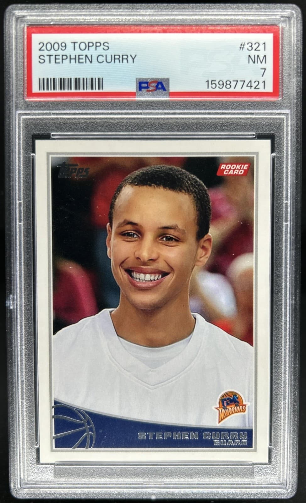 2009-10 Topps Stephen Curry Rookie RC #321 Warriors PSA 7