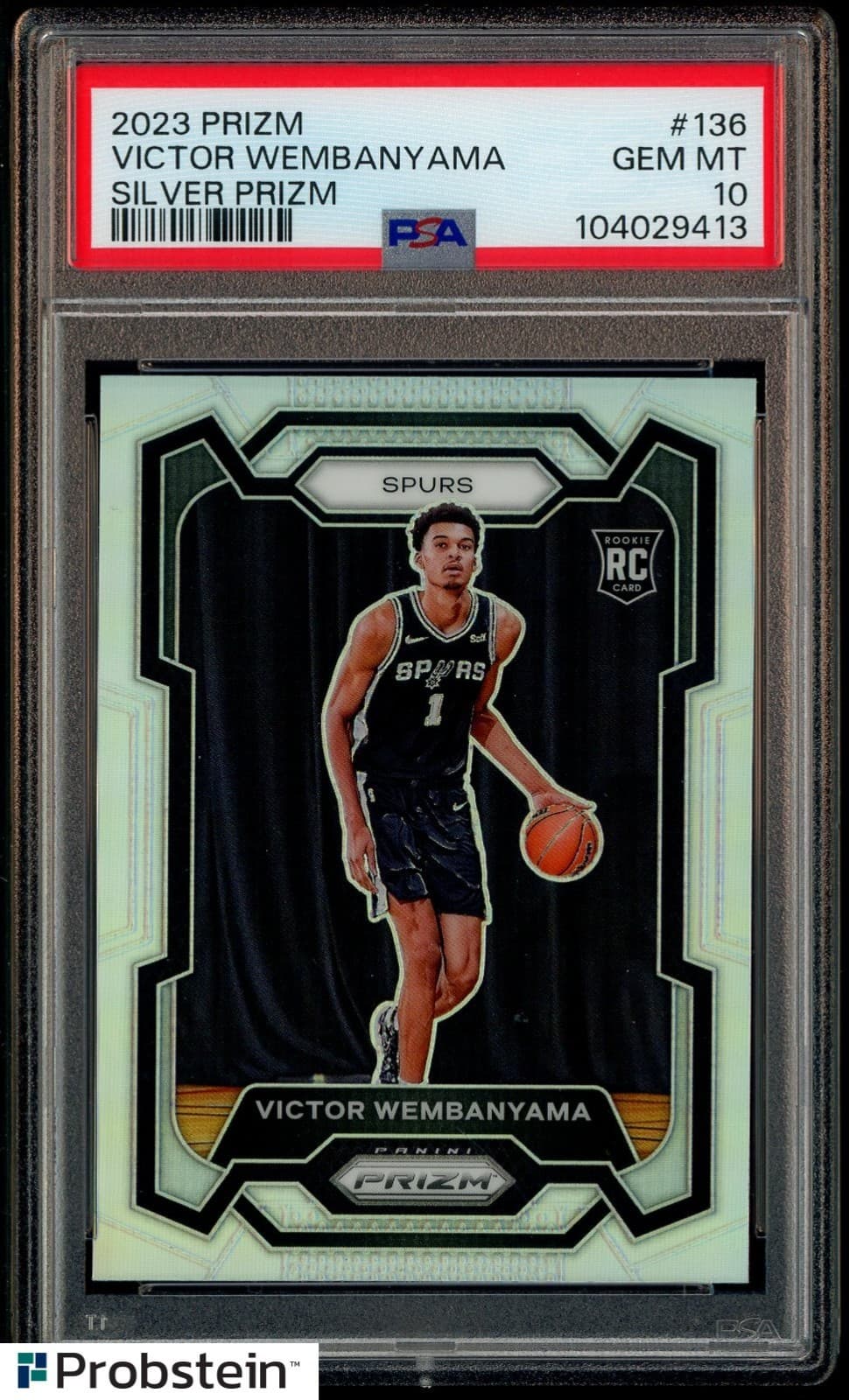 2023-24 Panini Silver Prizm #136 Victor Wembanyama RC Rookie PSA 10 GEM MINT