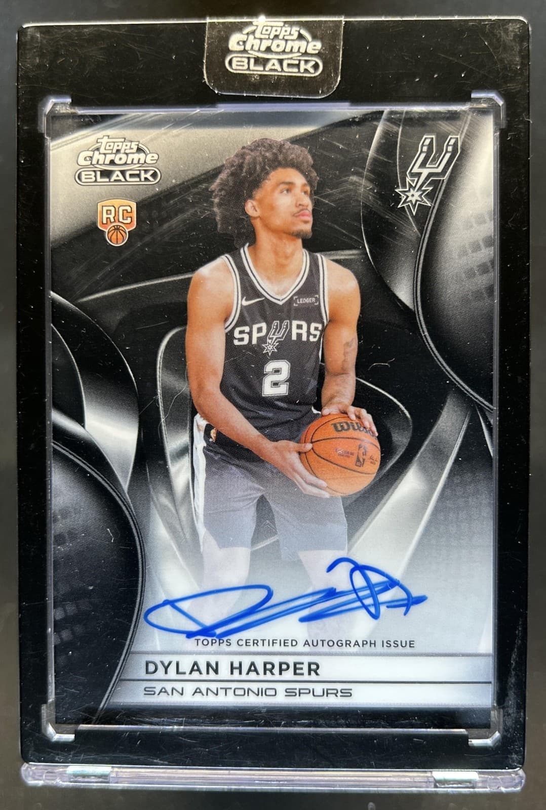 2025-26 Topps Chrome Black Dylan Harper Auto Autograph RC #RA-DH Spurs Rookie