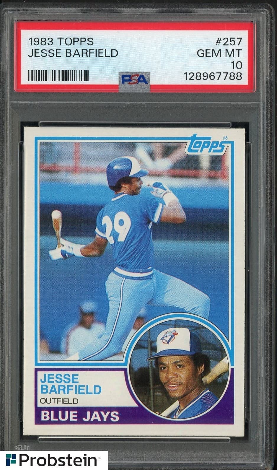 1983 Topps #257 Jesse Barfield Toronto Blue Jays PSA 10 GEM MINT