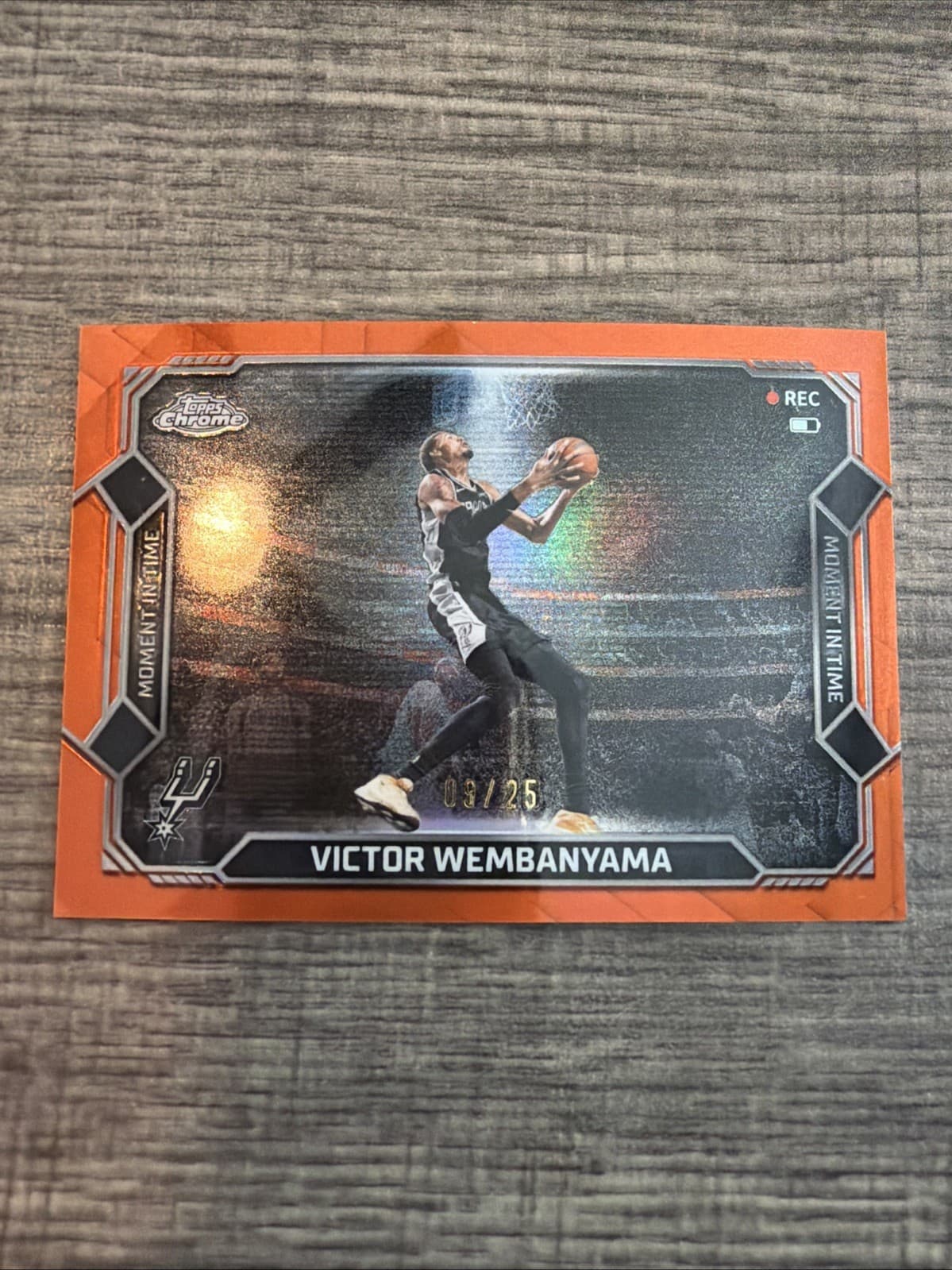 2025/26 Topps Chrome Victor Wembanyama Moment In Time Orange Refractor 09/25
