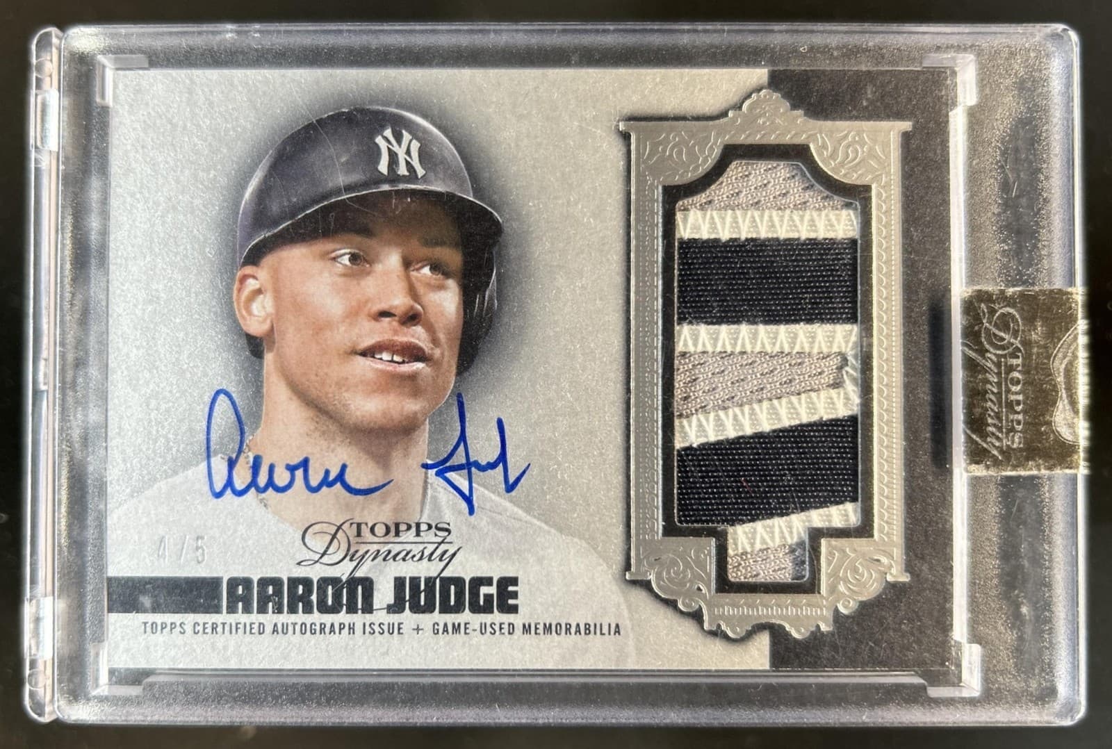 2019 Topps Dynasty Aaron Judge Patch Auto Autograph #4/5