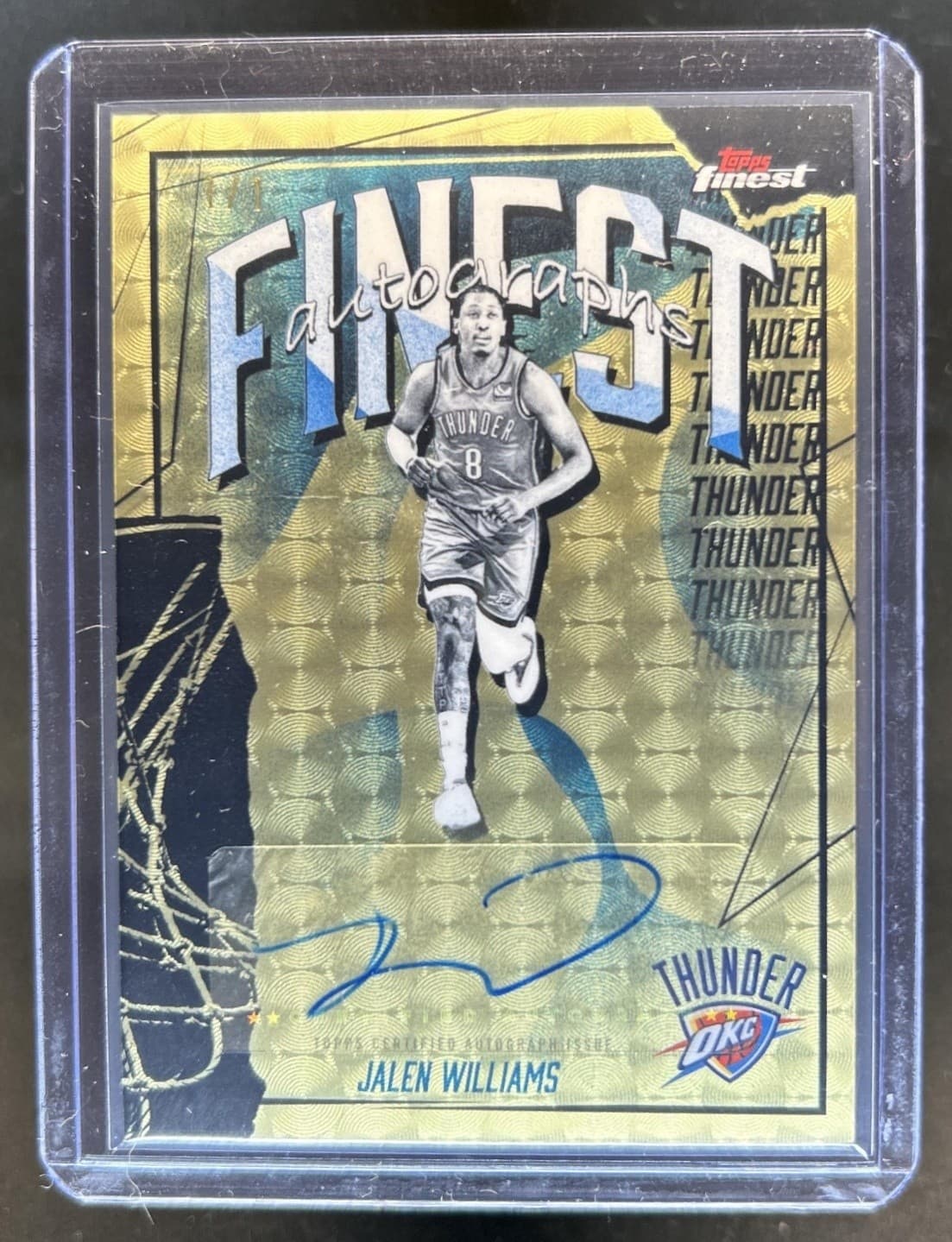 2025-26 Topps Finest Jalen Williams Auto Autograph SuperFractor #1/1 Thunder