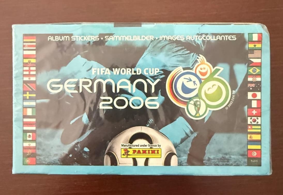 2006 Panini World Cup Germany Sticker Box 100 Packs Sealed US Edition Messi RC