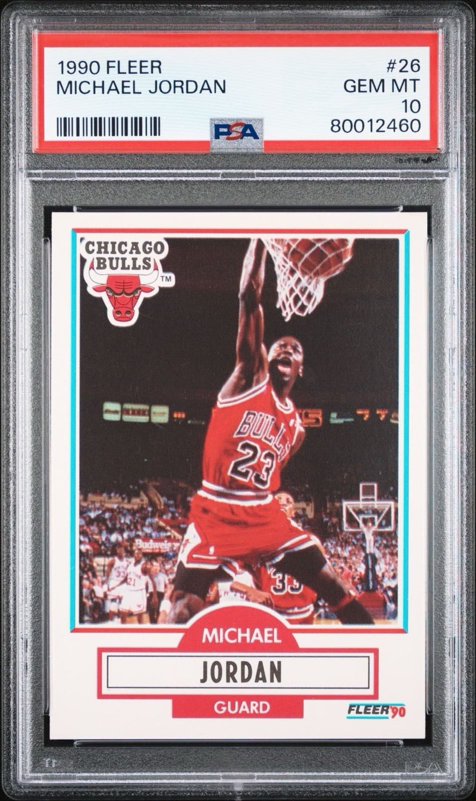 Fleer 1990 Fleer Michael Jordan #26 PSA 10 Graded Chicago Bulls Trading Card