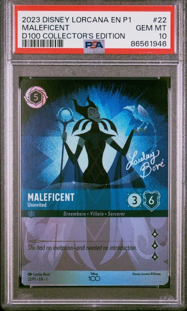 Disney Lorcana P1-Promo #22 Maleficent, Uninvited PSA 10