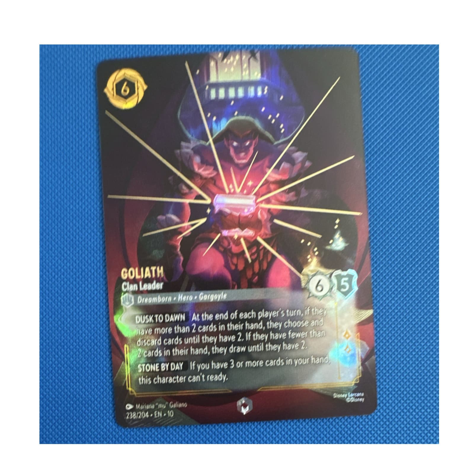 Disney Goliath-Clan Leader Character Card Gargoyles Lorcana TCG 238/204 English