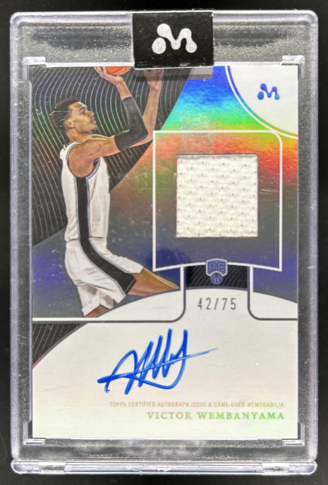 2023-24 Topps Mercury Victor Wembanyama Auto RC Jersey French Language #/75