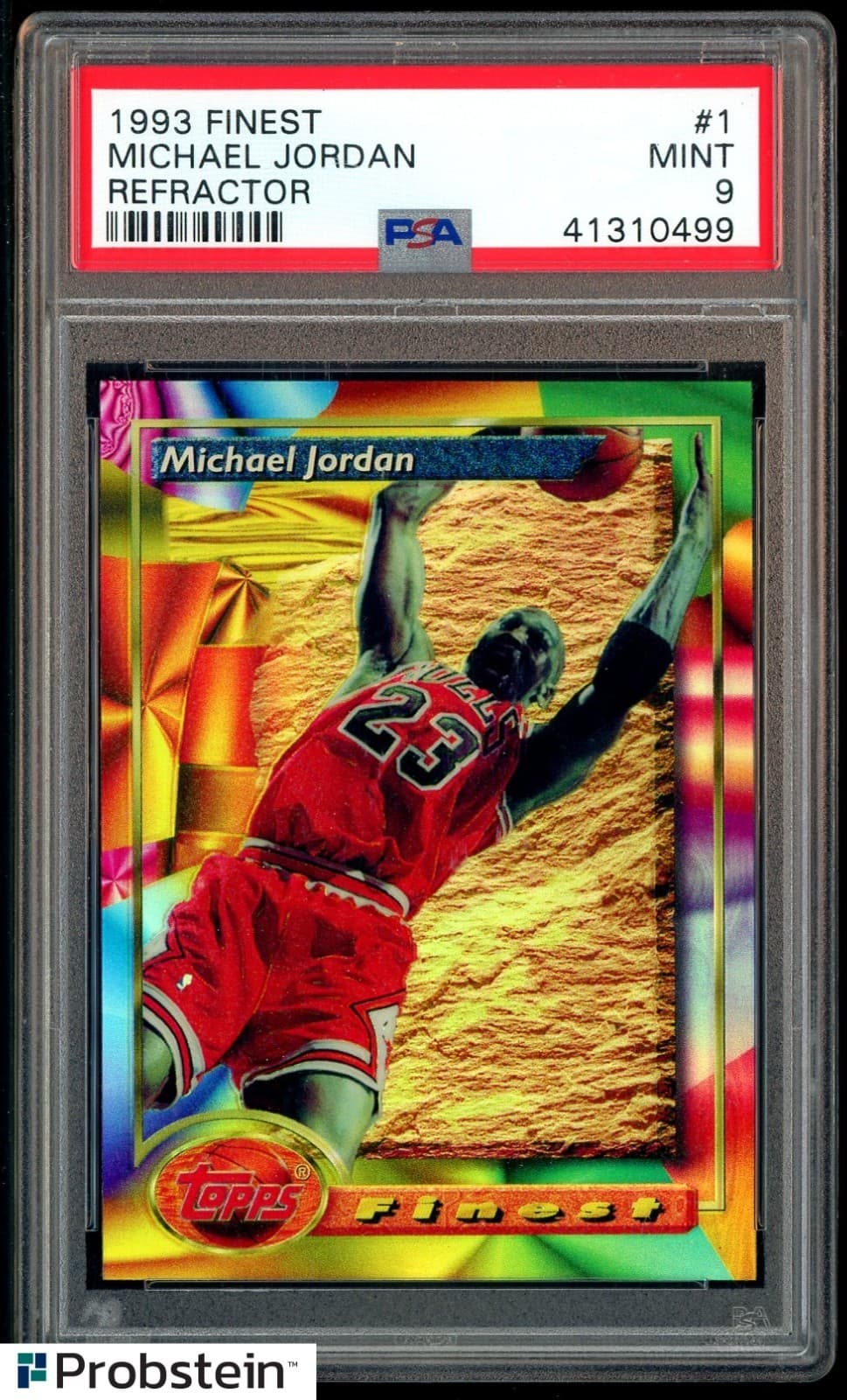 1993-94 Topps Finest Refractor #1 Michael Jordan Chicago Bulls HOF PSA 9 MINT
