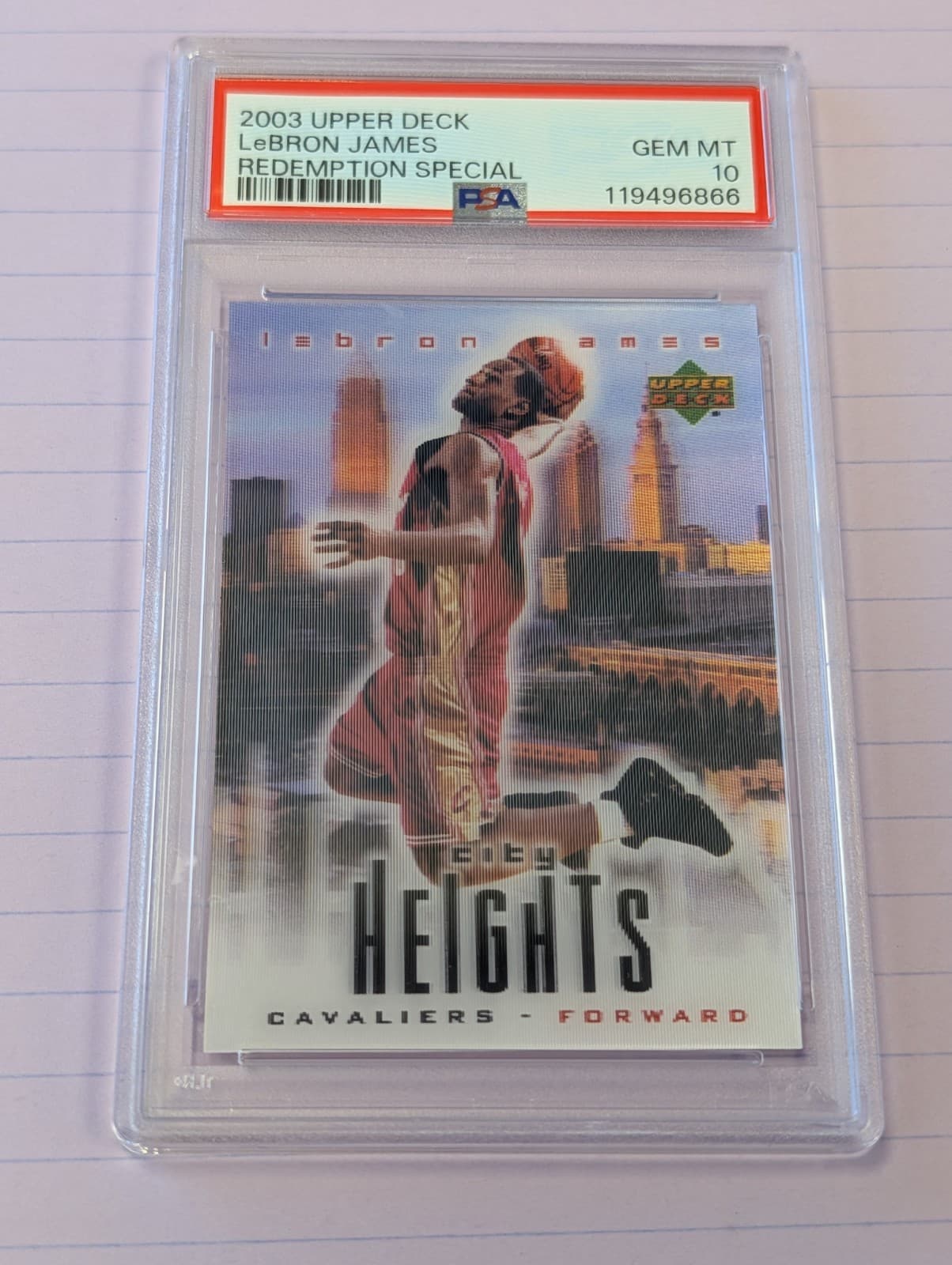 Lebron James 2003 Upper Deck City Heights Redemption Special RC PSA 10 Card 