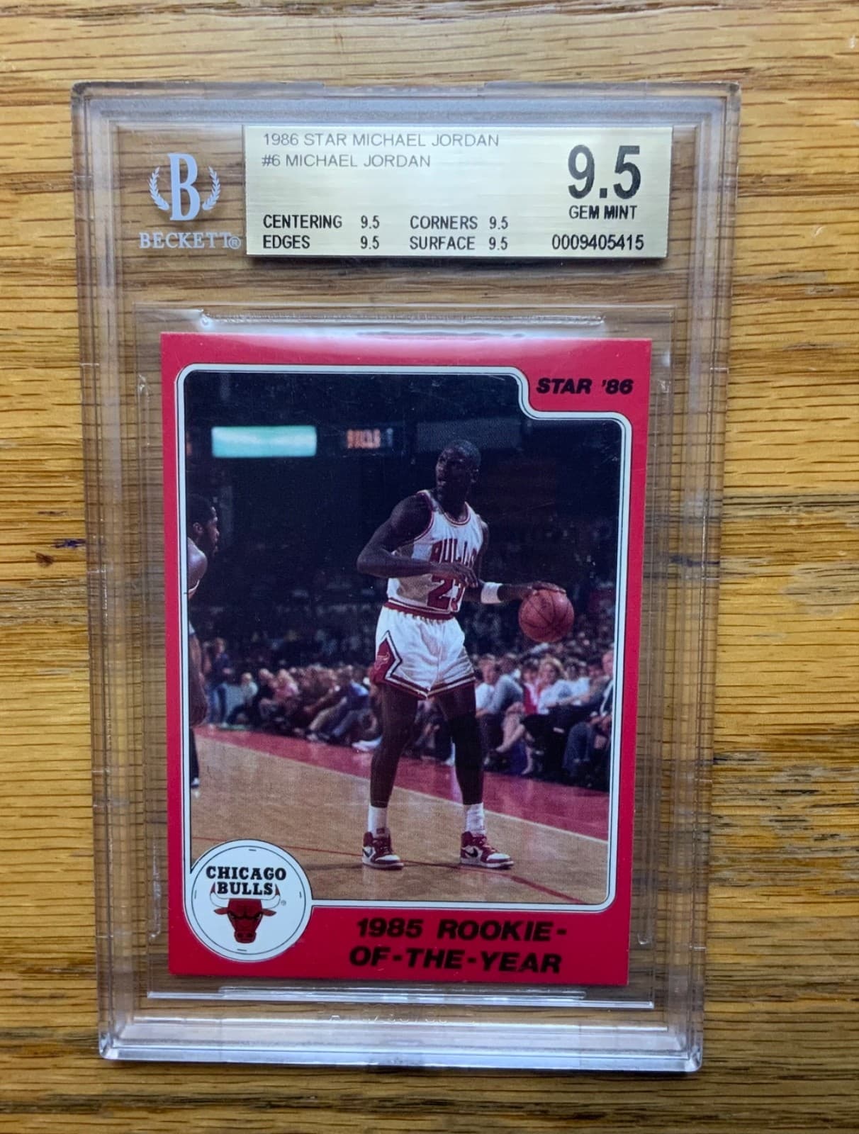 1985-86 Star Michael Jordan - Michael Jordan #6 (RC) BGS 9.5 QUAD 9.5 GEM MINT!