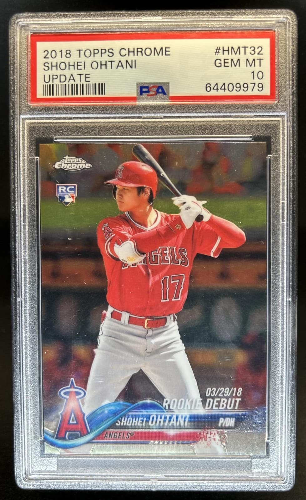 2018 Topps Chrome Update Shohei Ohtani RC Rookie #HMT32 Angels PSA 10 GEM MINT