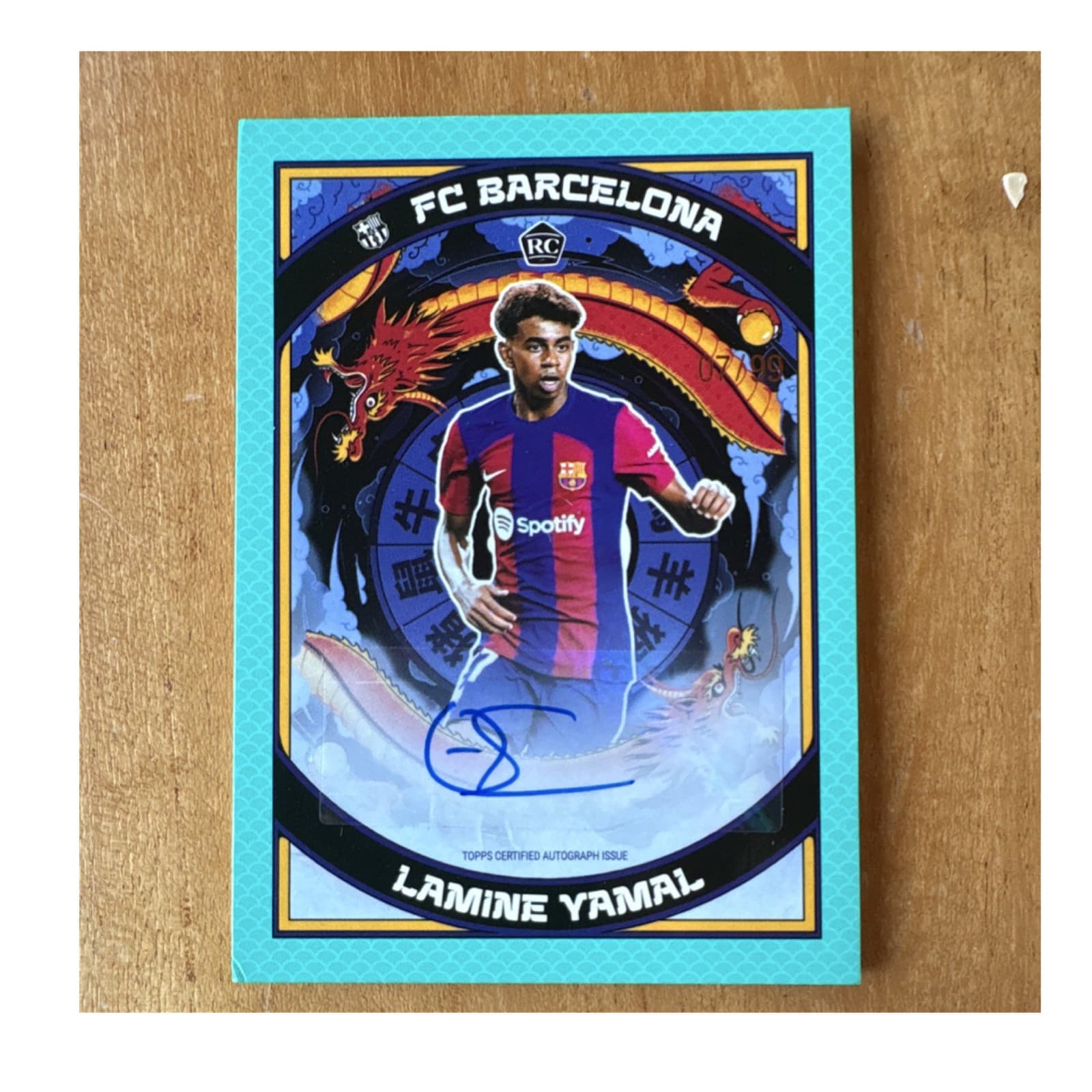 Topps Lamine Yamal Rookie Auto FC Barcelona Year of the Dragon 23/24 CZ-LY