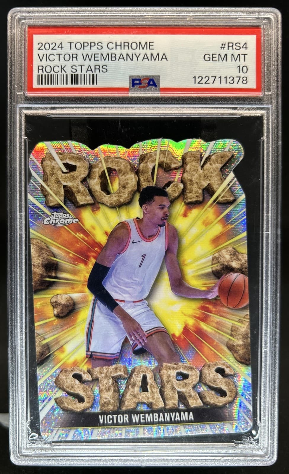 2024-25 Topps Chrome Victor Wembanyama Rock Stars #RS-4 Spurs PSA 10 GEM MINT