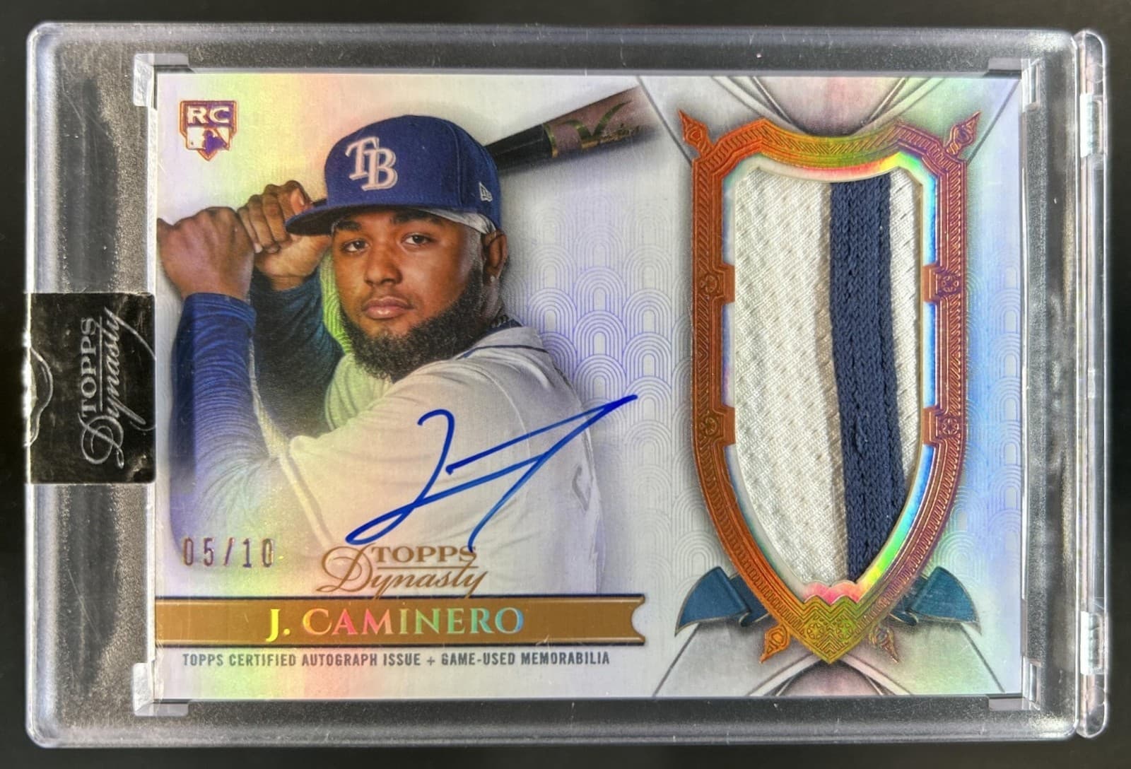 2024 Topps Dynasty Junior Caminero Patch Auto Autograph RC Rookie #/10 Rays
