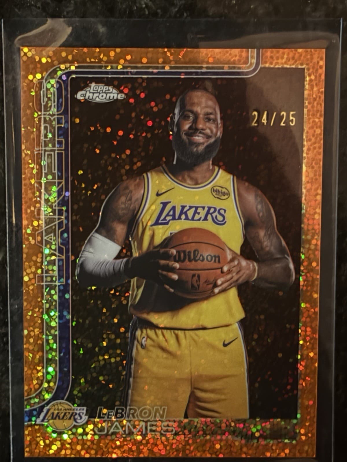 2026 Topps Chrome Update Image Variation LeBron James Orange Speckle 24/25 SSP