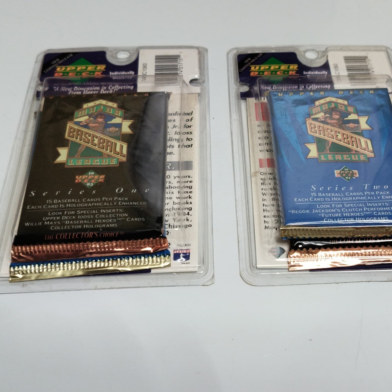 Upper Deck 1993 Baseball League 15-Card Pack Series 1/2 MLB Hologram