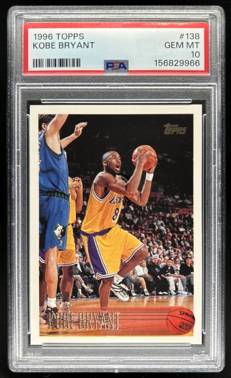 1996-97 Topps Kobe Bryant Rookie RC #138 Lakers PSA 10 GEM MINT