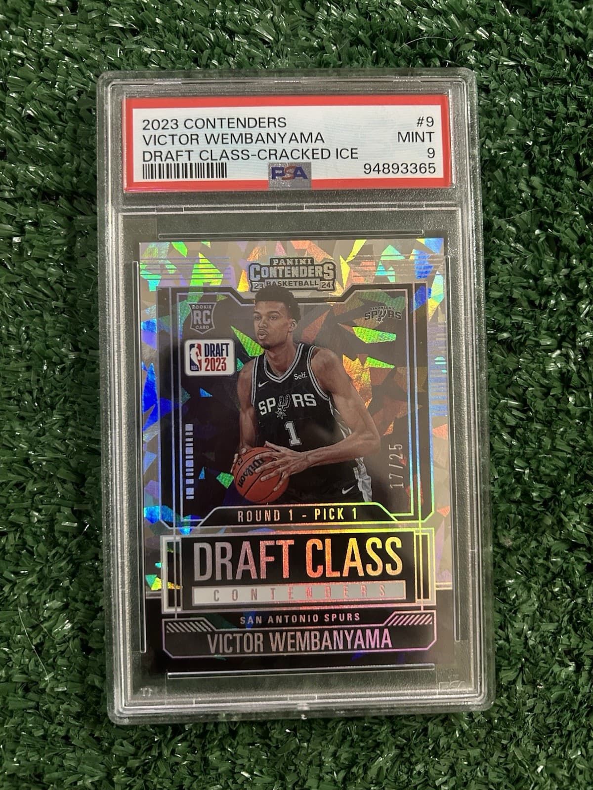 2023 PANINI CONTENDERS VICTOR WEMBANYAMA DRAFT CLASS-CRACKED ICE /25 POP 2