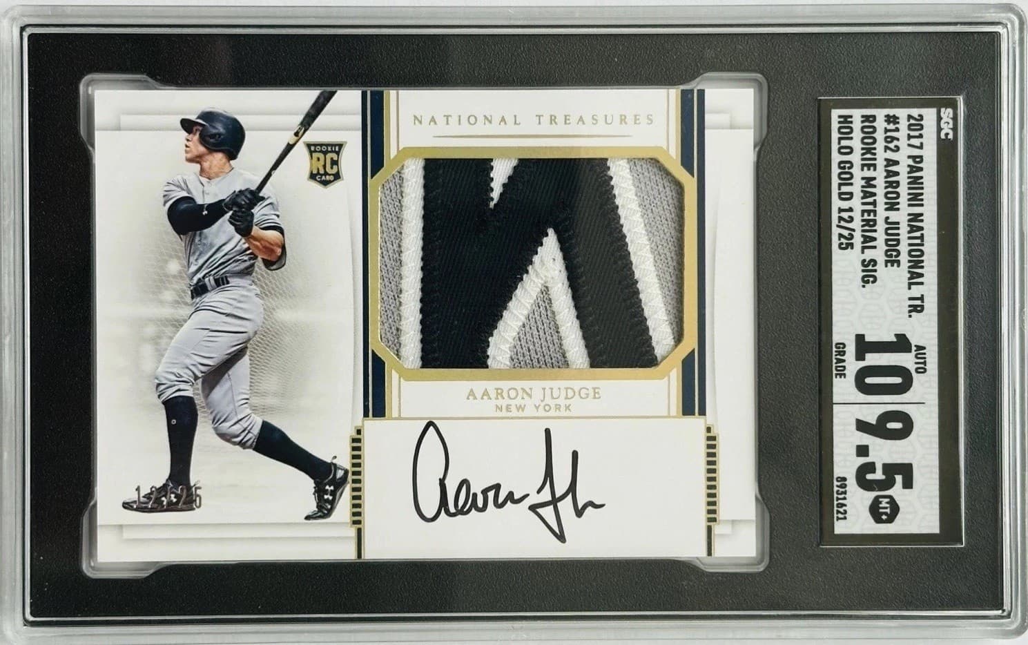 Aaron Judge 2017 NT True RPA RC Rookie Patch Auto Gold /25 SGC 9.5 Auto 10