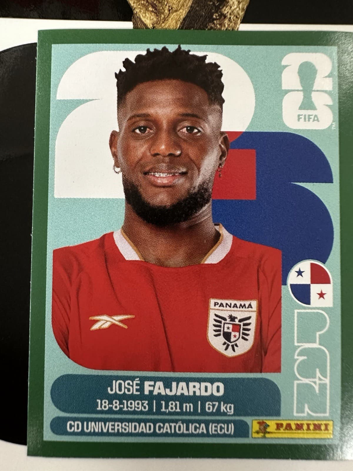 2026 Panini FIFA World Cup Sticker Jose Fagardo Panama PAN 17 Rare Green