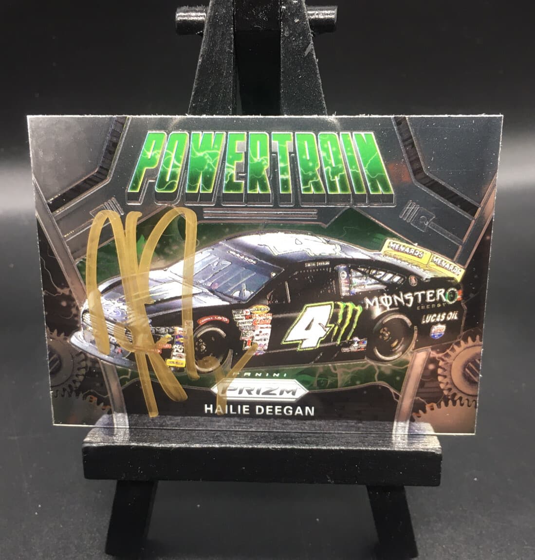 Hailie Deegan 2020 Panini Prizm Racing Nascar RC #90 Hand Signed Gold Marker
