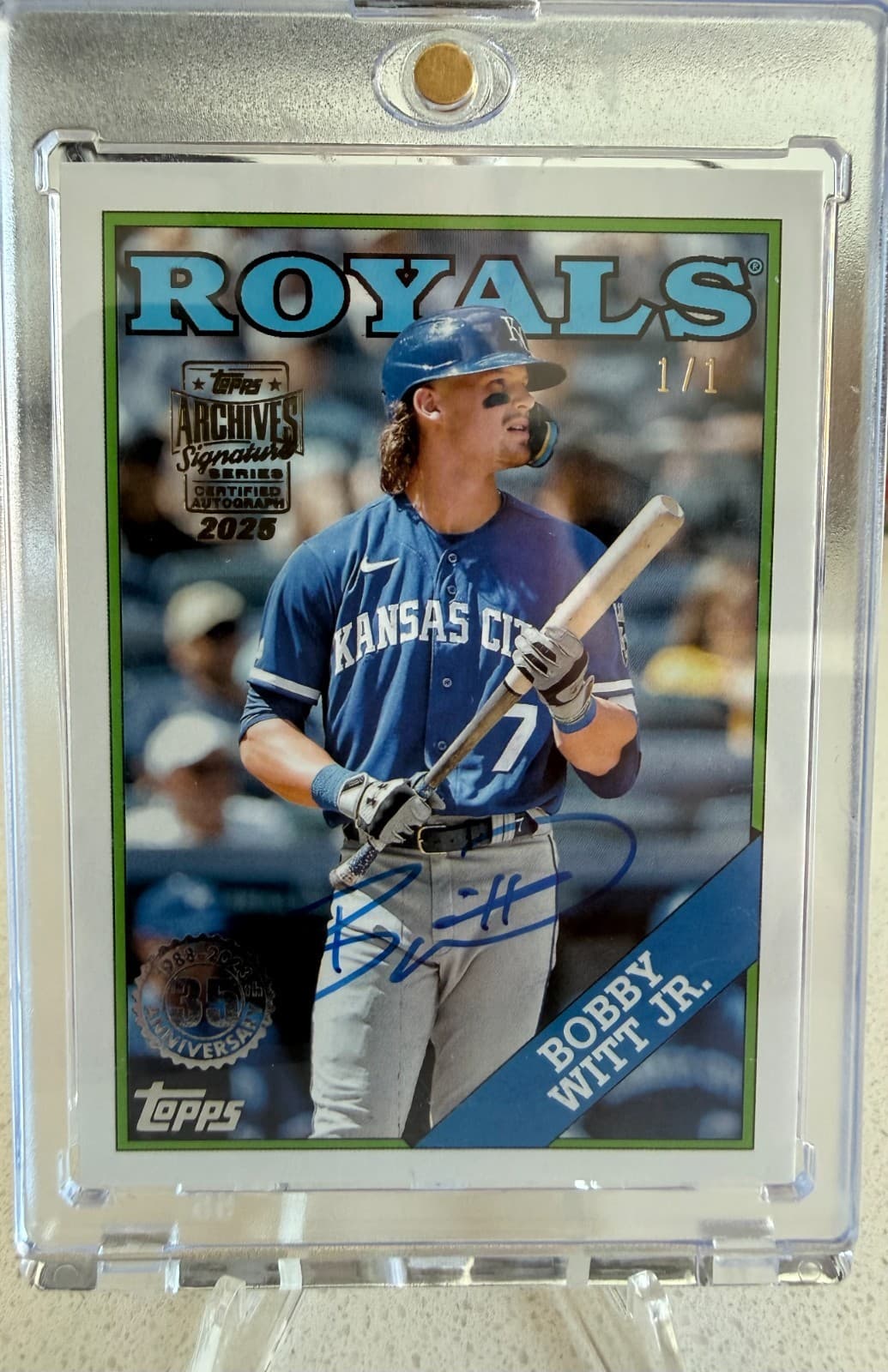 2023 Topps Archives Signature Series 35th Anniversary Bobby Witt Jr  1/1 Royals