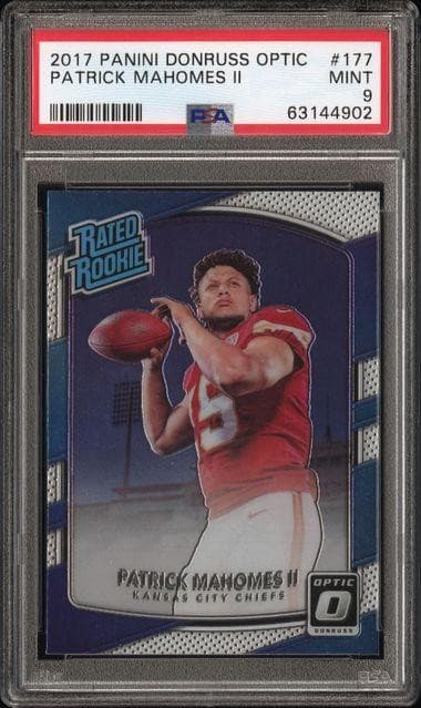 2017 Panini Donruss Optic Patrick Mahomes II Rated Rookie #177 PSA 9