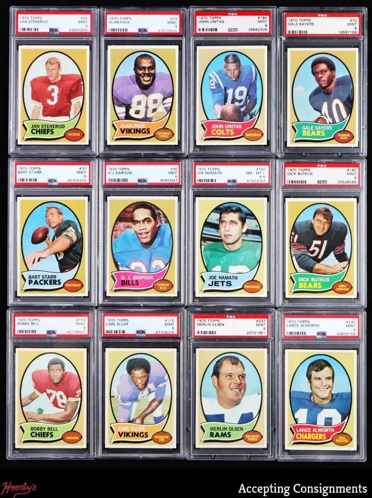 1970 Topps Football Complete Set 1-263: #5 PSA Registry 9.01 GPA Mint 9 CENTERED