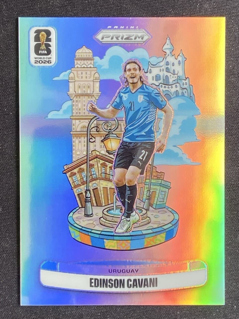 Edinson Cavani 2026 Panini Prizm Fifa World Cup National Landmarks SSP #26 c