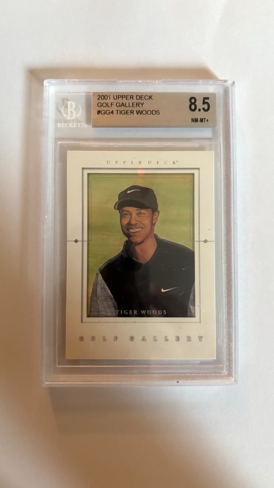 Upper Deck 2001 Tiger Woods #GG4 Golf Gallery Insert PGA Tour Card BGS 8.5