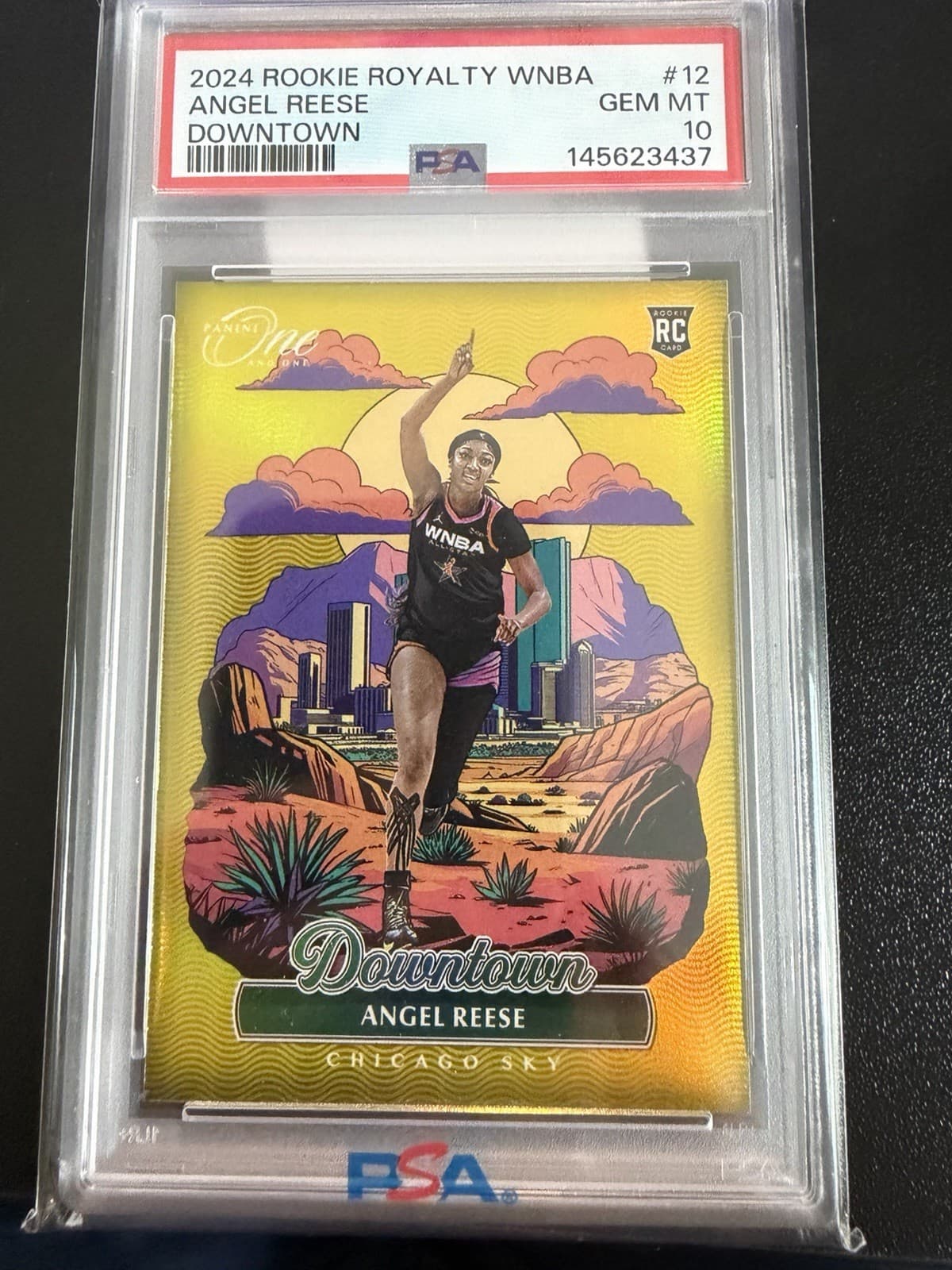 145623437 Angel Reese 2024 Panini WNBA Rookie Royalty #12 Downtown RC PSA 10