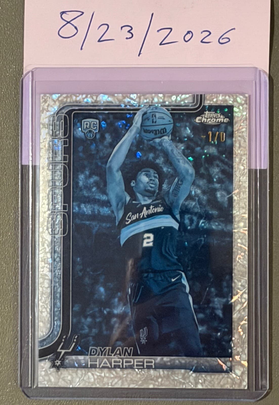 2025-26 Topps Chrome Update Dylan Harper #152 RC Fronzen Refractor -1/0