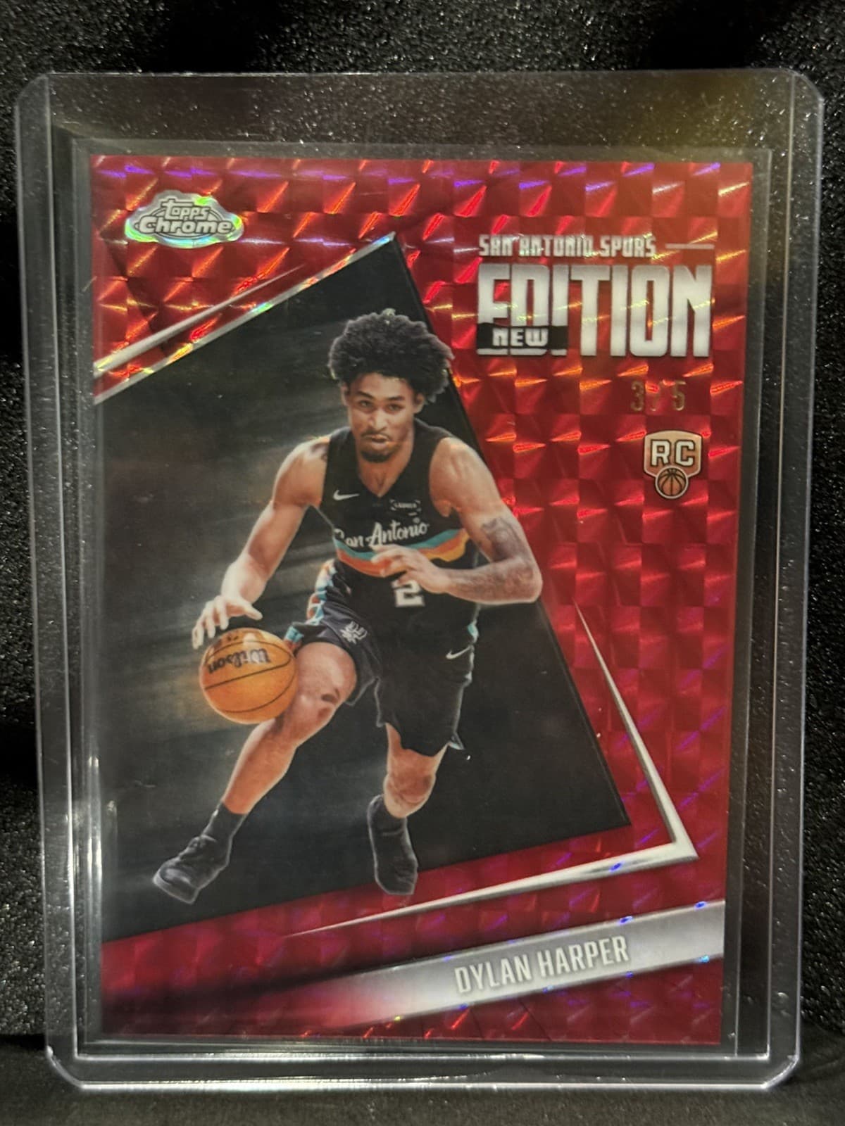 2025-26 Topps Chrome Update Dylan Harper Red Geometric New Edition RC 3/5