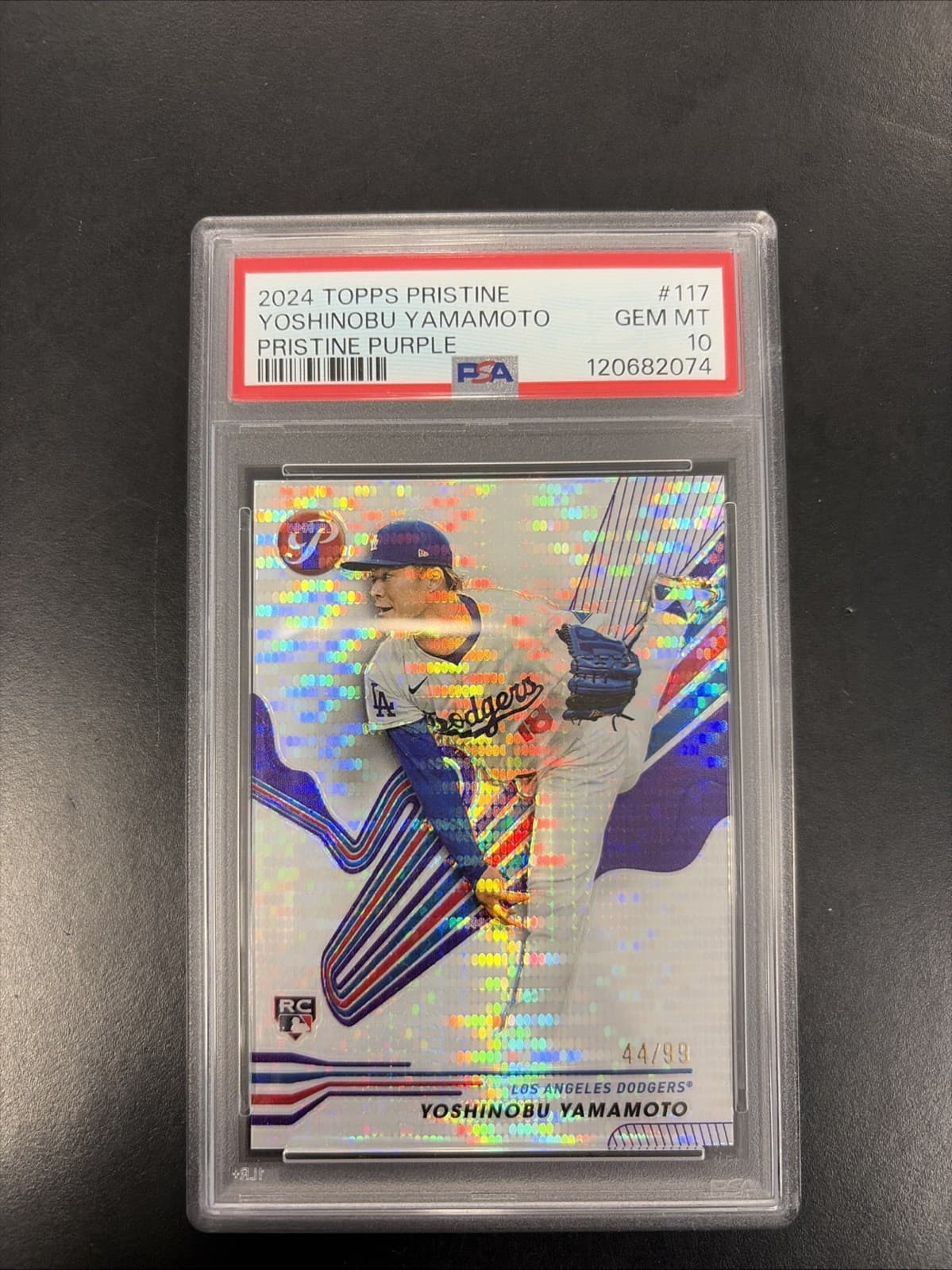 2024 Topps Pristine - Yoshinobu Yamamoto #117 Purple Pristine refractor /99 (RC)