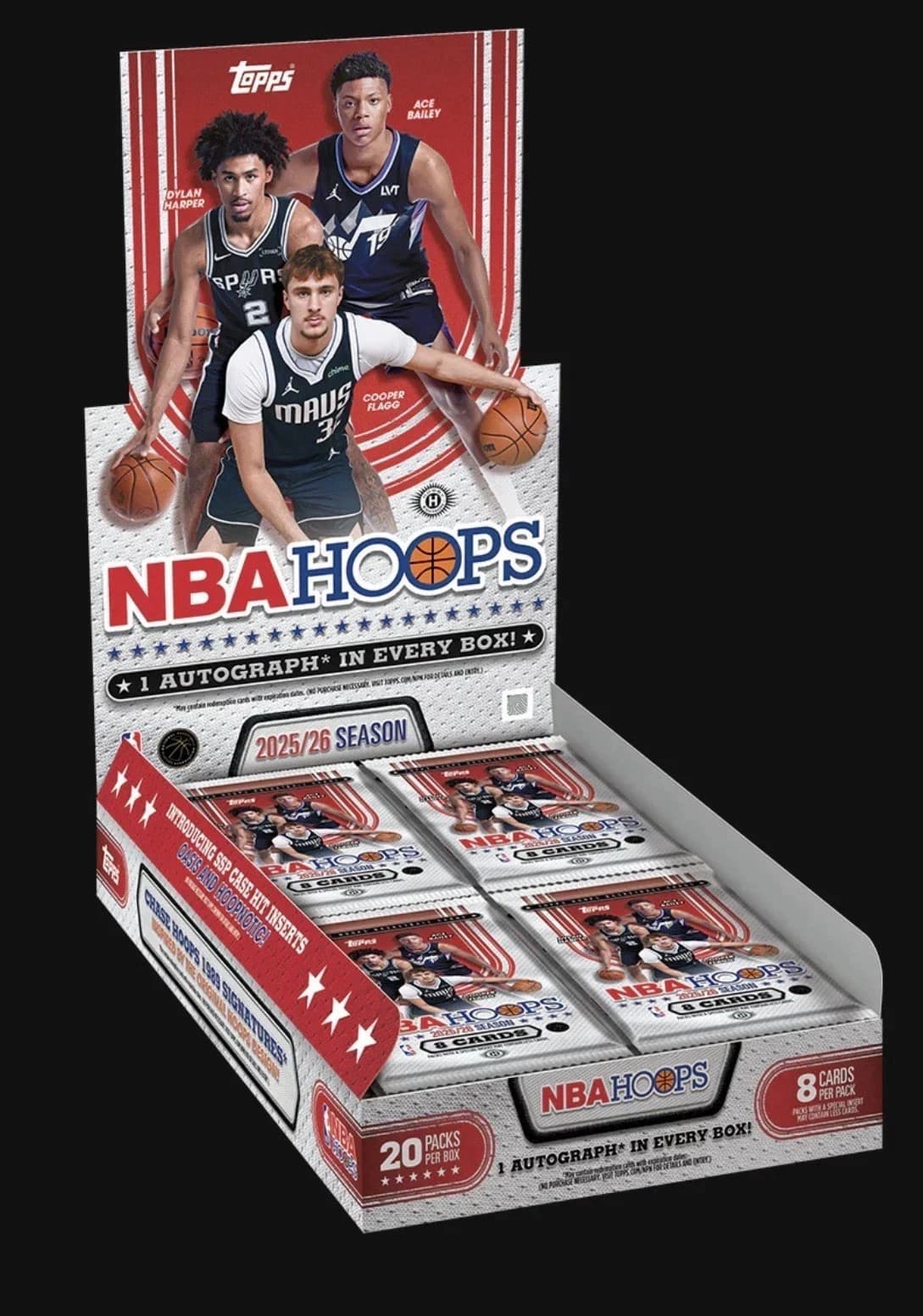 2025-26 Topps NBA Hoops Basketball Hobby Box Factory Sealed 1 Auto NEW RC