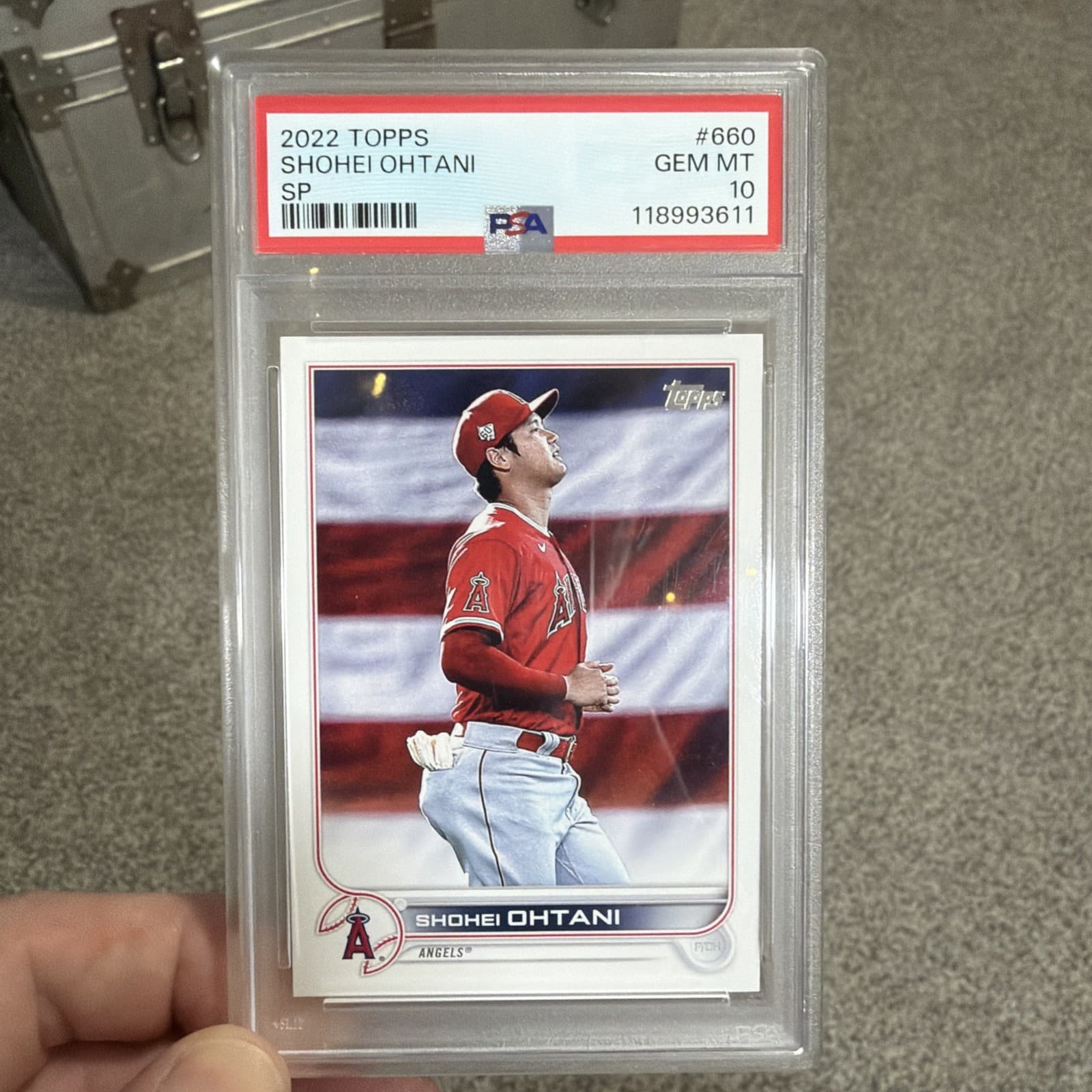 2022 Topps #660 Shohei Ohtani SP Short Print PSA 10