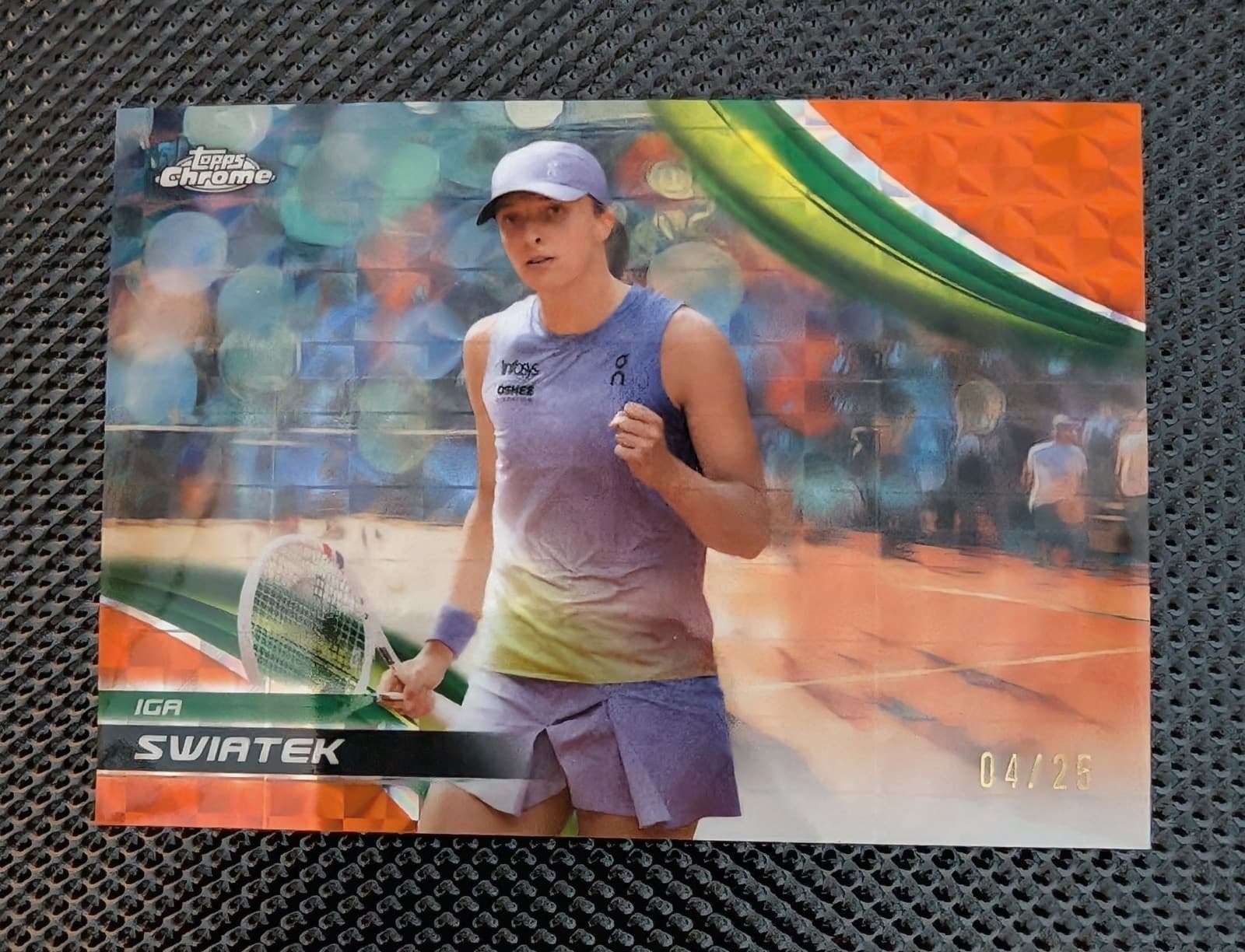 2025 Topps Chrome Tennis Iga Swiatek #300 Orange Geometric Refractor SSP /25 WTA