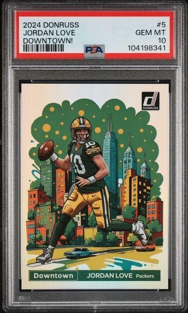2024 Panini Donruss Jordan Love Downtown #5 PSA 10