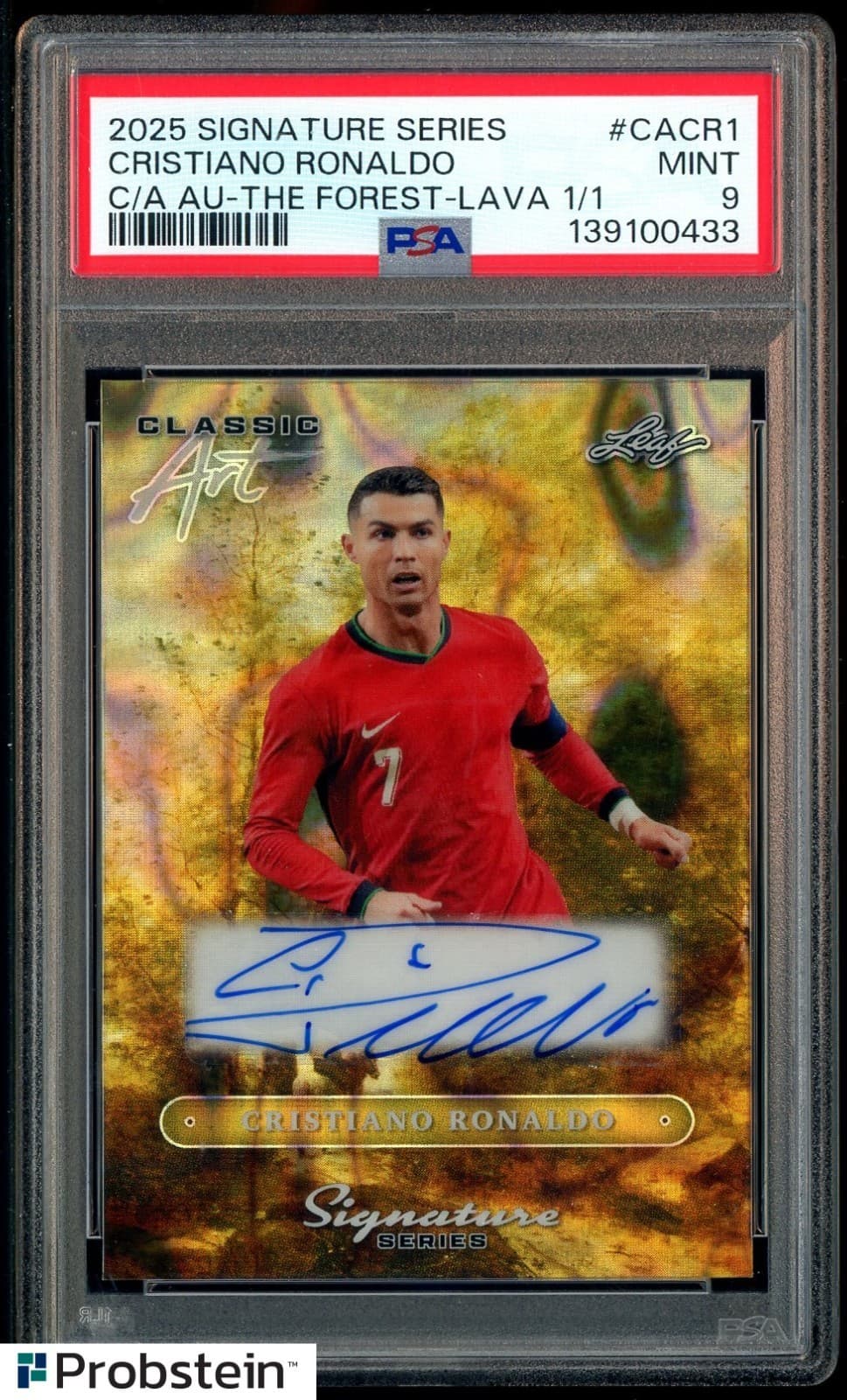 2025 Leaf Signature Series Art Forest Lava Cristiano Ronaldo AUTO 1/1 PSA 9