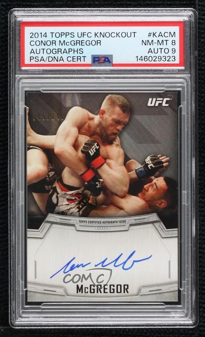 2014 Topps UFC Knockout Auto 145/149 Conor McGregor #KA-CM PSA 8