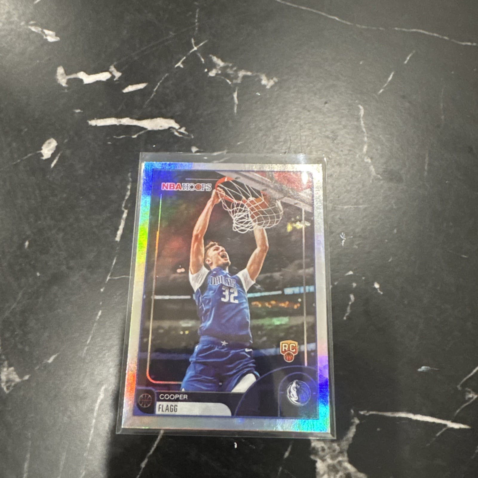 2025-26 Topps NBA Hoops Basketball #35 Cooper Flagg Base Rookie RC Rainbow Foil