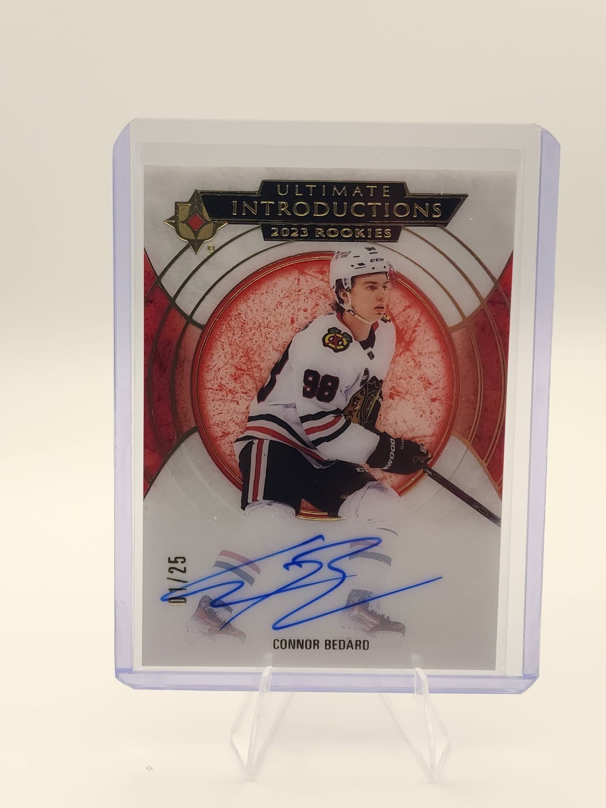 2023-24 Ultimate Introductions Gold Auto Connor Bedard Rookie Auto 1/25 First On