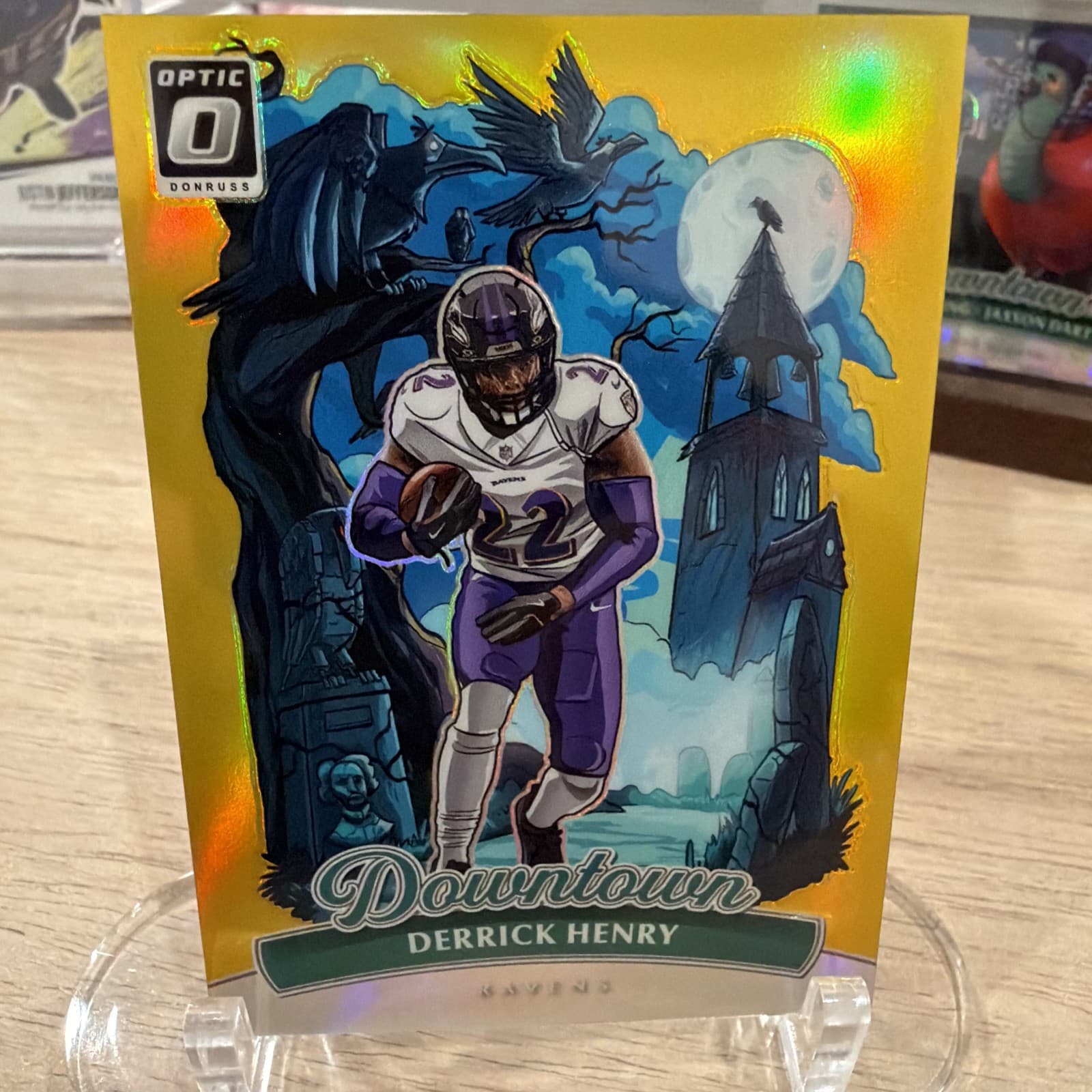 2025 PANINI DONRUSS OPTIC DOWNTOWN DERRICK HENRY DOWNTOWN GOLD 9/10 SUPER CLEAN