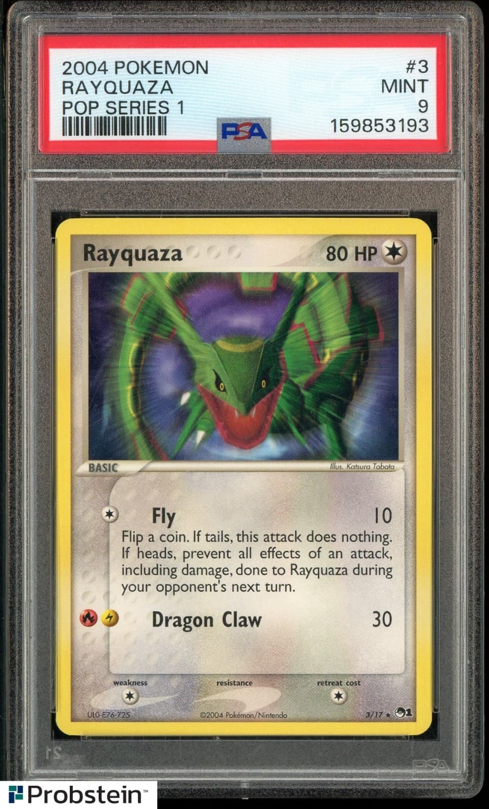 2004 Pokemon POP Series 1 #3 Rayquaza PSA 9 MINT