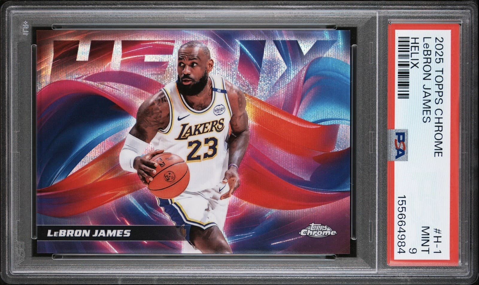 2025-26 Topps Chrome Helix LeBron James #H-1 SSP PSA 9 Los Angeles Lakers