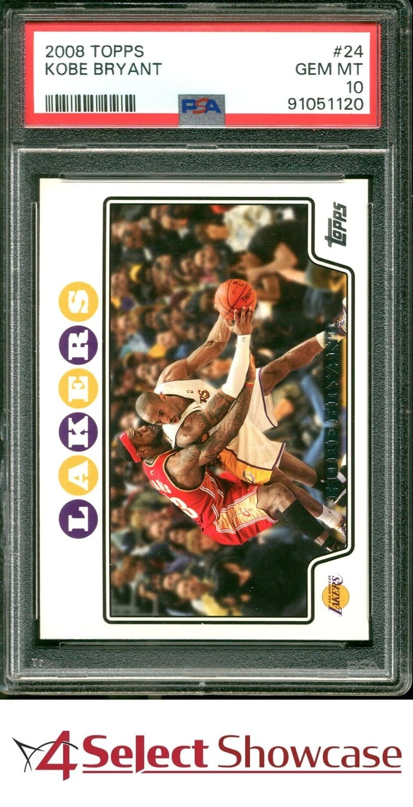 2008 TOPPS #24 KOBE BRYANT LAKERS HOF W/ LEBRON JAMES PSA 10