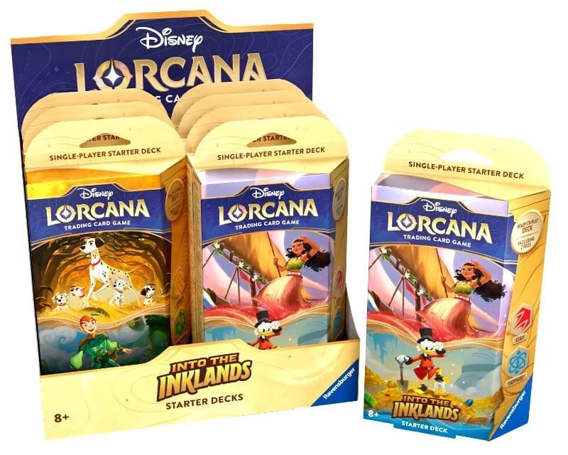 Disney Lorcana: Into The Inklands Starter Deck Display (8 Starter Decks)